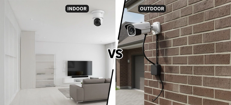 indoor and outdoor security camera installation